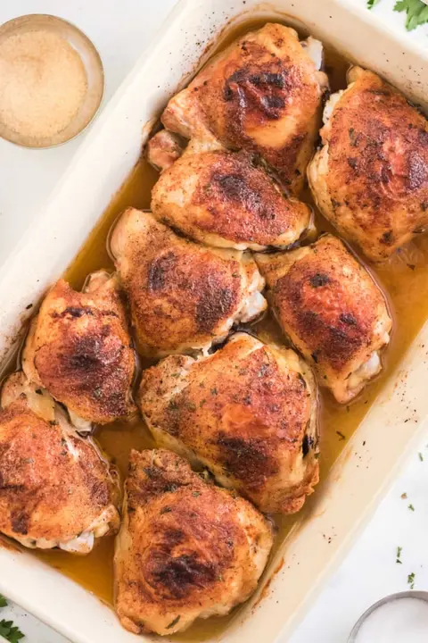 What is the best temp to cook chicken thighs?