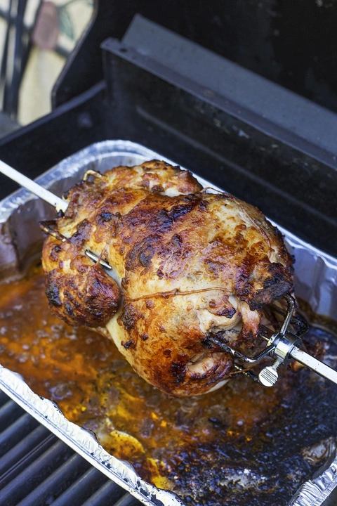 How do I make rotisserie chicken without an oven?